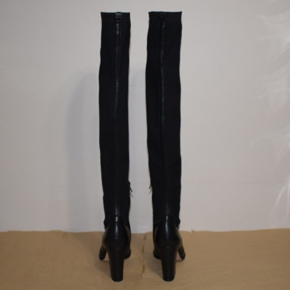 Sam Edelmam Natasha Black Leather Knee-High Boots - Picture 4 of 13